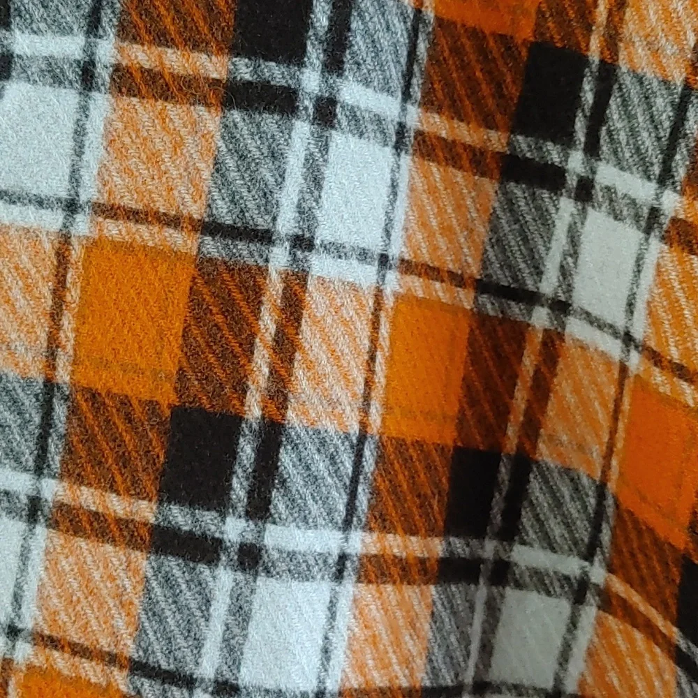 Cupshe Wool Blend Orange Plaid A line Mini Skort Size M